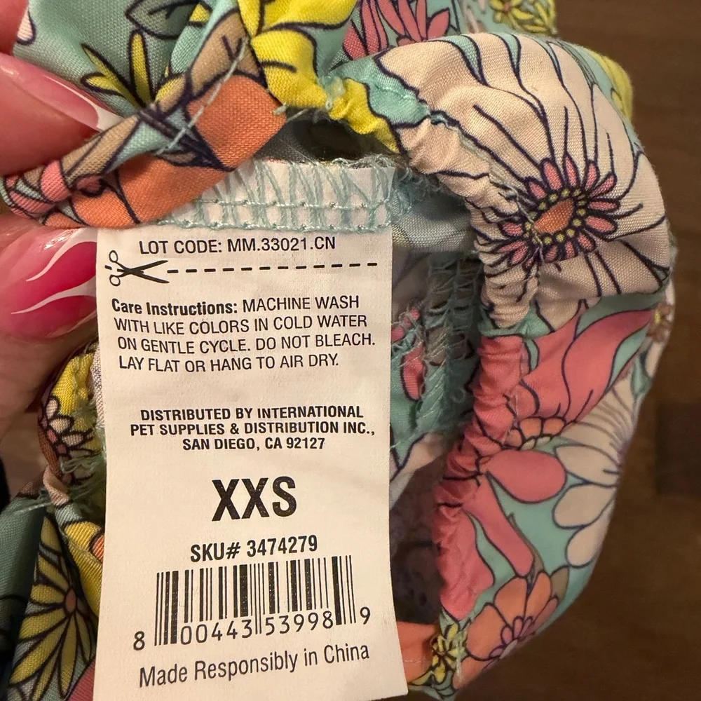 Youly the hippie bow back pet romper size xxs